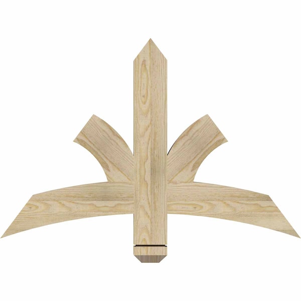 Ekena Millwork Davenport Rough Sawn Timber Gable Bracket, Douglas Fir, 36"W x 24"H x 2"D x 4"F, 16/12 Pitch GBW036X24X0204DAV00RDF - main